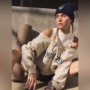 FP Movement- For the Win Off the Shoulder Logo Sweatshirt